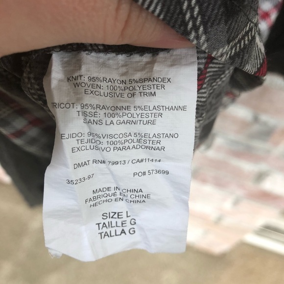 Oh Baby Motherhood Maternity Shirt grey with plaid - Picture 4 of 4